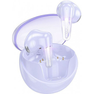 Hoco EW202 Magic In-ear Bluetooth Handsfree Ακουστικά με Θήκη Φόρτισης Μωβ
