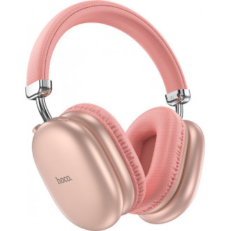 Hoco W35 MAX Ασύρματα / Ενσύρματα Over Ear Ακουστικά με 40 ώρες Λειτουργίας Ροζ