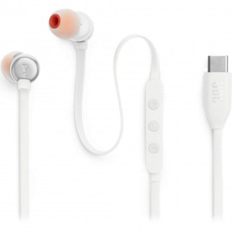 JBL Tune 310C In-ear Handsfree Ακουστικά με Βύσμα USB-C Λευκό