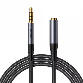 Joyroom SY-A09 Καλώδιο 3.5mm male - 3.5mm female Μαύρο 1.2m