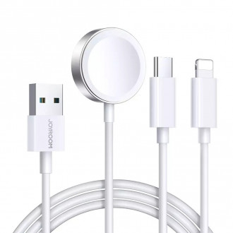 Joyroom S-IW008 Φορτιστής Apple Watch Magnetic Lightning + USB-C 5V 1.2m Λευκό