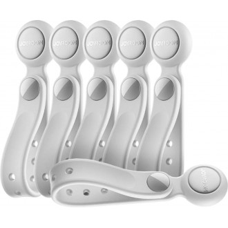 Joyroom JR-ZS422 Ιμάντες Σιλικόνης με Μαγνήτη για Οργάνωση Καλωδίων Σετ 6 τμχ Λευκό