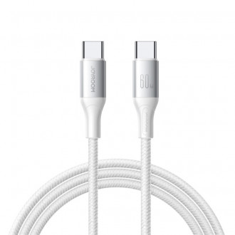 Joyroom S-A28 Flash USB 2.0 Cable USB-C male - USB-A / USB-C 60W Λευκό 1m