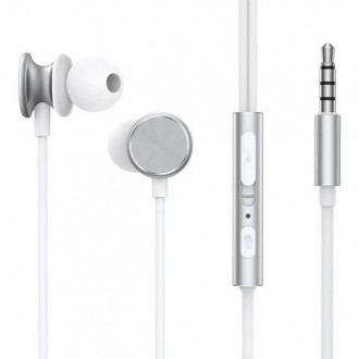 Joyroom JR-EW03 In-ear Handsfree Ακουστικά με Βύσμα 3.5mm Ασημί