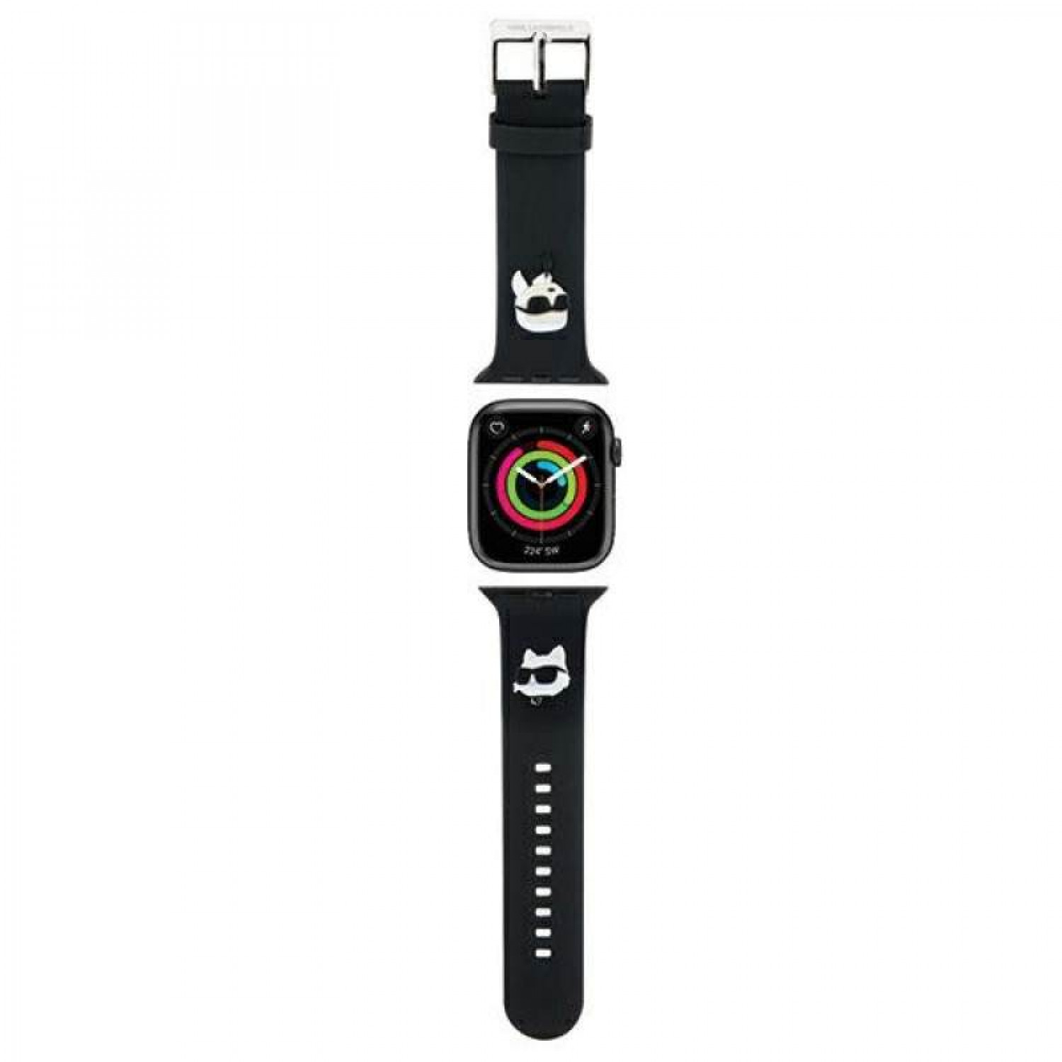Karl Lagerfeld Karl Λουράκι Σιλικόνης για Apple Watch 42/44/45/49 Μαύρο