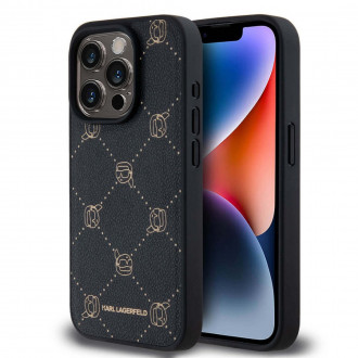 Karl Lagerfeld PU Leather Karl Head Design Θήκη με MagSafe για iPhone 15 Pro Μαύρο