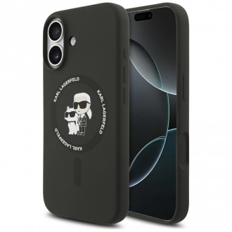 Karl Lagerfeld Silicone Karl & Choupette Θήκη Σιλικόνης με Magsafe για iPhone 17 Μαύρο