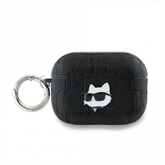 Karl Lagerfeld PU Embossed Choupette Head Θήκη Δερματίνης για AirPods Pro 2 Μαύρο