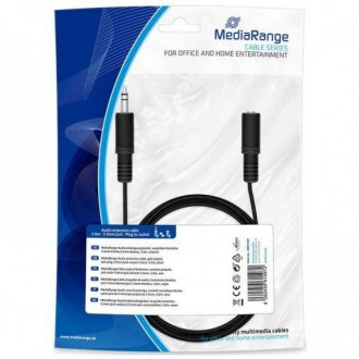 MediaRange Καλώδιο 3.5mm male - 3.5mm female Μαύρο 3m (MRCS127)