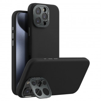 Nillkin Lens Wing Magnetic Back Cover Θήκη Σιλικόνης με Μεταλλικό Προστατευτικό Κάμερας για iPhone 16 Pro Max Μαύρο