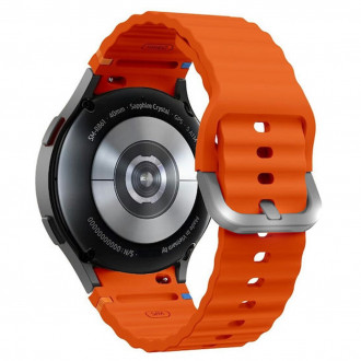Λουράκι Σιλικόνης για Samsung Galaxy Watch 7/6/5/4/FE 47mm/46mm/45mm/44mm/43mm/42mm/40mm Πορτοκαλί