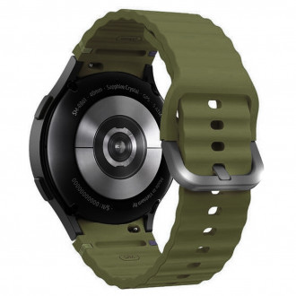 Λουράκι Σιλικόνης για Samsung Galaxy Watch 7/6/5/4/FE 47mm/46mm/45mm/44mm/43mm/42mm/40mm Army Green