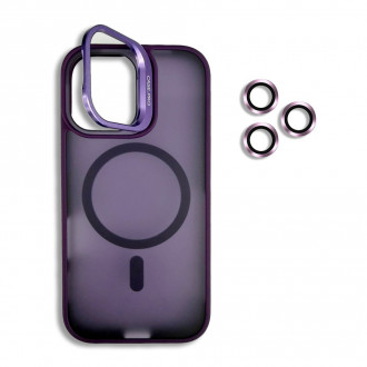 OEM Σκληρή Θήκη MagSafe με Stand και Προστασία Κάμερας για Iphone 16 Pro Μώβ