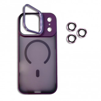 OEM Σκληρή Θήκη MagSafe με Stand και Προστασία Κάμερας για Iphone 17 Pro Max Μώβ