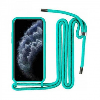 OEM Back Cover Θήκη Ενισχυμένης Σιλικόνης με Λουράκι για Xiaomi Poco F3/ Mi 11i Τιρκουάζ