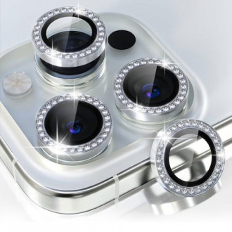Aντιχαρακτικό Γυαλί Προστασίας Κάμερας iPhone 15 Pro / 15 Pro Max Silver Diamond