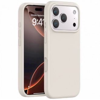 OEM Θήκη Rubber Ενισχυμένης Σιλικόνης για iPhone 17 Pro Μπέζ