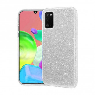 OEM Θήκη Back Cover Θήκη Σιλικόνης Glitter για Samsung Galaxy A31 Ασημί