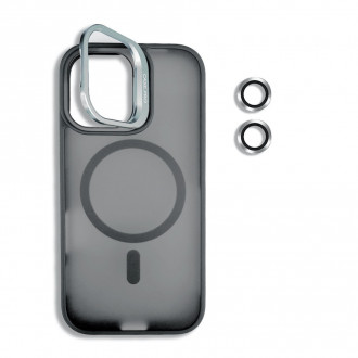 OEM Σκληρή Θήκη MagSafe με Stand και Προστασία Κάμερας για Iphone 15 Γκρί