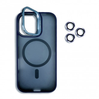 OEM Σκληρή Θήκη MagSafe με Stand και Προστασία Κάμερας για Iphone 16 Pro Max Μπλέ