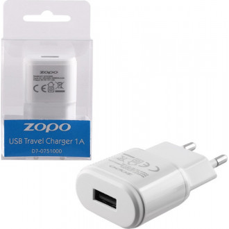 Zoppo Φορτιστής με Θύρα USB-A και Καλώδιο Micro-USB Λευκό