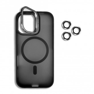 OEM Σκληρή Θήκη MagSafe με Stand και Προστασία Κάμερας για Iphone 16 Pro Μαύρο