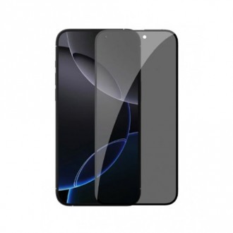 3D Full Cover Privacy Tempered Glass για Apple iPhone 16 Pro Μαύρο