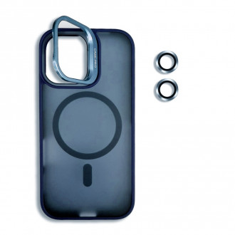 OEM Σκληρή Θήκη MagSafe με Stand και Προστασία Κάμερας για Iphone 16 Μπλέ