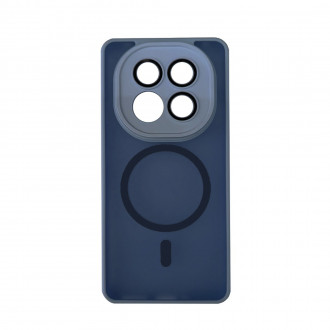 OEM Back Cover Bumper Plexiglass με MagSafe και Προστασία Καμερών για Xiaomi Redmi Note 14 Pro Plus Μπλε