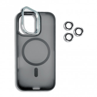 OEM Σκληρή Θήκη MagSafe με Stand και Προστασία Κάμερας για Iphone 16 Pro Max Γκρί