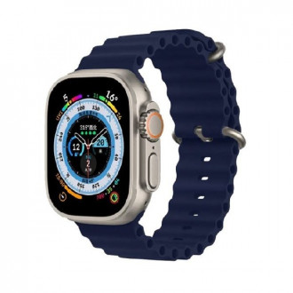 OEM Ocean Band Σιλικόνης για Apple Watch 42/44/45mm Σκούρο Μπλε