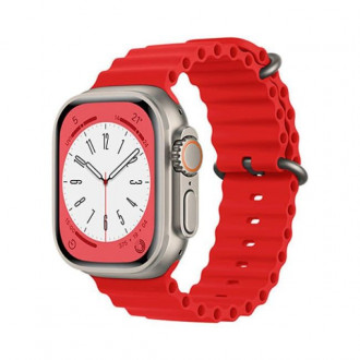OEM Ocean Band Σιλικόνης για Apple Watch 42/44/45mm Κόκκινο