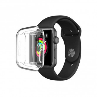 Θήκη Σιλικόνης Soft για Apple Watch Series 45mm Διάφανο