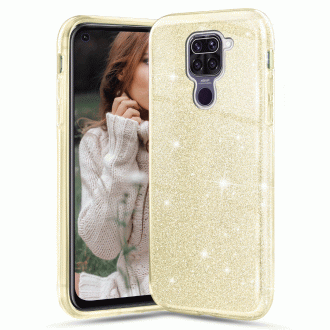 OEM Back Cover Θήκη Λεπτής Σιλικόνης για Xiaomi Redmi Note 9 Χρυσό Glitter