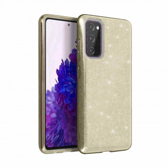 OEM Back Cover Θήκη Λεπτής Σιλικόνης με Glitter για Samsung Galaxy S20 Plus Χρυσό