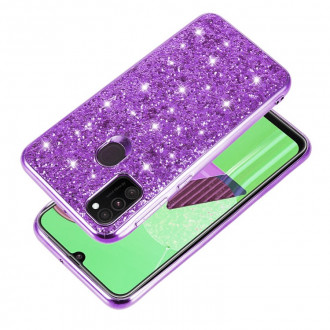 OEM Θήκη Back Cover Θήκη Σιλικόνης Glitter για Samsung Galaxy A21s Μωβ