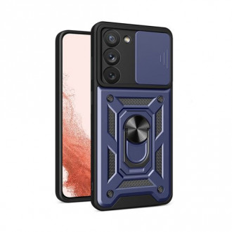 Armor Camshield Back Cover Σιλικόνης Ανθεκτική Samsung Galaxy S23 Ultra Μπλε