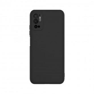 OEM Back Cover Θήκη Λεπτής Σιλικόνης Matte με Λουράκια για Xiaomi Redmi Note 10 5G Μαύρο