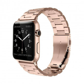 Λουράκι Ανοξείδωτο Ατσάλι για Apple Watch 42mm/ 44mm/ 45mm/ 49mm Ροζ Χρυσό