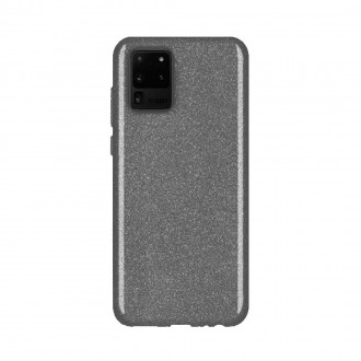 OEM Back Cover Θήκη Glitter Σιλικόνης για Samsung Galaxy S20 Ultra Μαύρο