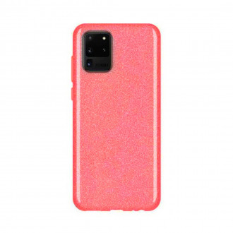 OEM Back Cover Θήκη Glitter Σιλικόνης για Samsung Galaxy S20 Ultra Κόκκινο