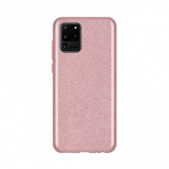 OEM Back Cover Θήκη Glitter Σιλικόνης για Samsung Galaxy S20 Ultra Ροζ