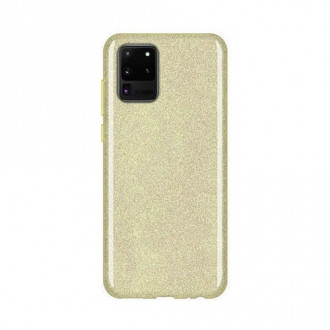 OEM Back Cover Θήκη Glitter Σιλικόνης για Samsung Galaxy S20 Ultra Χρυσό