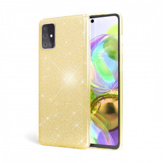 OEM Θήκη Back Cover Θήκη Σιλικόνης Glitter για Samsung Galaxy A51 Χρυσό