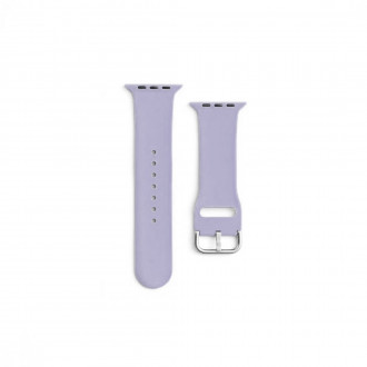 Λουράκι Applewatch Σιλικόνης με Μεταλλικό Κλιπ 42/44/49mm Λιλά