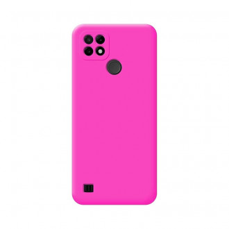 OEM Back Cover Θήκη Λεπτή Σιλικόνης Matte για Realme C21 Φούξια