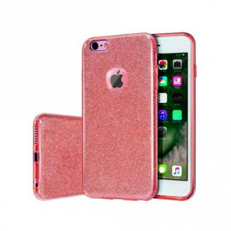 OEM Back Cover Θήκη Σιλικόνης Glitter για iPhone 6 Plus / 6s Plus Κόκκινο