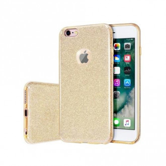 OEM Back Cover Θήκη Σιλικόνης Glitter για iPhone 6 Plus / 6s Plus Χρυσό