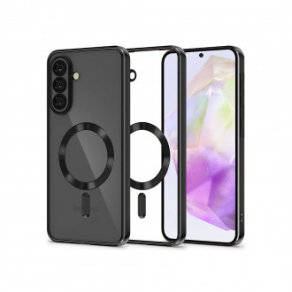 OEM Back Cover Θήκη Σιλικόνης Slip Plating με Magsafe και Προστασία Καμερών για Samsung Galaxy A36 Μαύρο