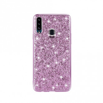 OEM Θήκη Back Cover Θήκη Σιλικόνης Glitter για Samsung Galaxy A20s Ροζ